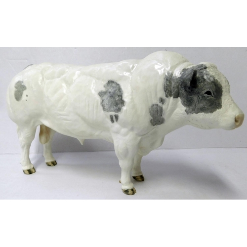 17 - Harper Shebeg Isle of Man pottery - Belgian Blue Bull figure