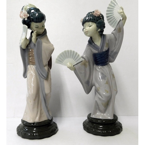 3 - Lladro - Butterfly dance & Timid Geisha girl figures - no boxes