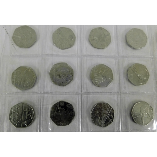 53H - Twenty eight - Olympic themed - fifty pence pieces