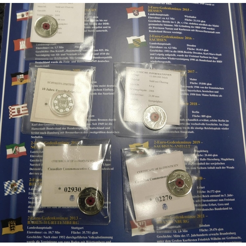 53M - Commemorative - Restrike Coins including - Euros, Canadian & Euro Coin folder