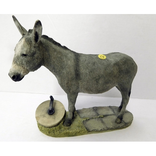 66 - Sherratt & Simpson - Donkey with mill wheel on plinth - Model No. 57309