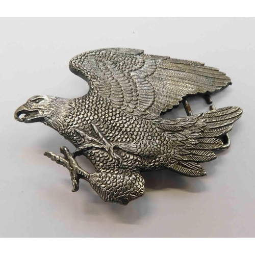 145 - White metal - Eagle belt buckle