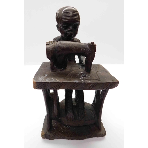 170 - Wooden - African tailor figure - approx 10