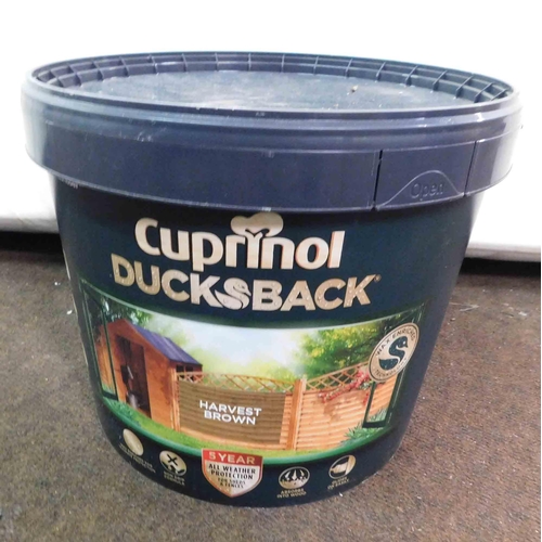 511 - Unused tub of Cuprinol 9L Ducks Back shed and fencing treatment (sealed)