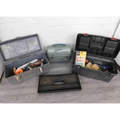 515 - 2x Tool boxes with miscellaneous tools & Stanley metal lunch box