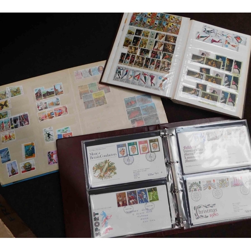 7 - Eight - stamp albums - various eras & regions