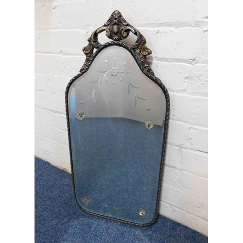 10 - Victorian style - bevel edge mirror with metal frame