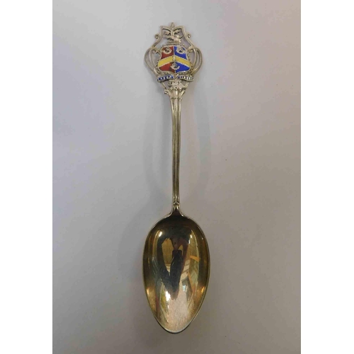 100 - 1912 -  silver Bradford enamelled teaspoon