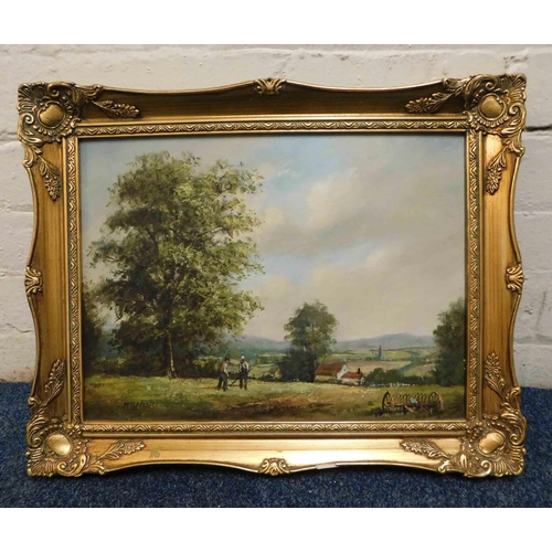 11 - Vintage - framed landscape - oil painting by Michael Jefferies