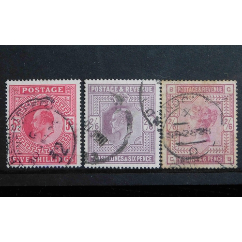117 - Victorian & Edwardian era - high value stamps - various shades