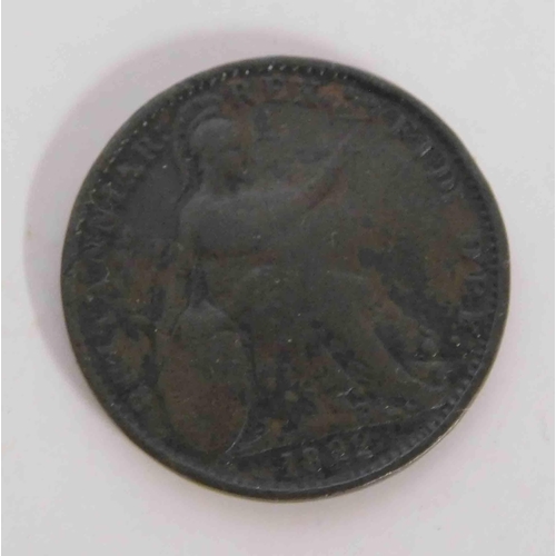121 - 1822 dated - Farthing coin