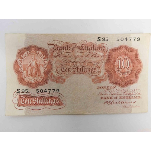 122 - 1930 dated - Ten Shillings bank note - Catterns A