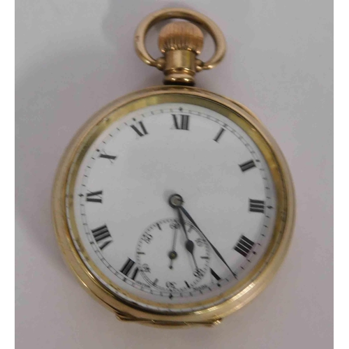 123 - 1920s - Gold plated pocket watch - W/O 15 jewels