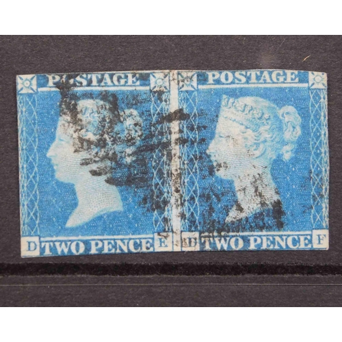 133 - Pair of 1841 dated - Victorian 2d Blue stamps