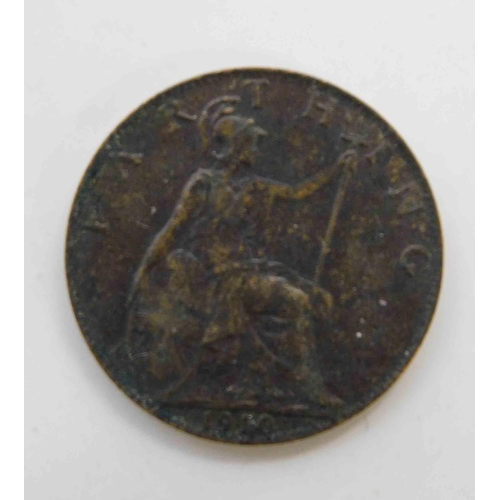 135 - 1910 dated - 1/4d coin