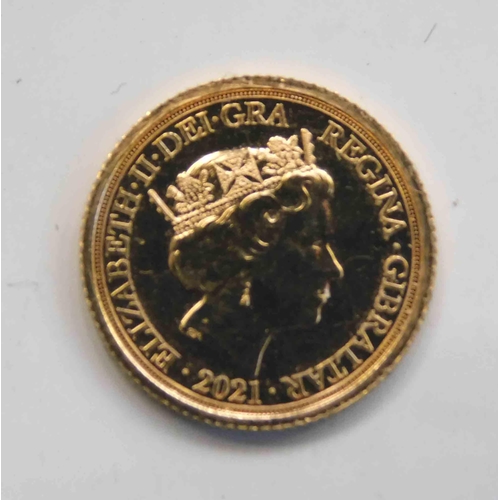 140 - 2021 dated - 22ct Gold coin - weight 2g
