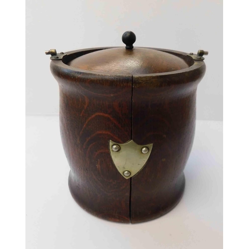 163 - Victorian - walnut tobacco/tea caddy - ceramic liner