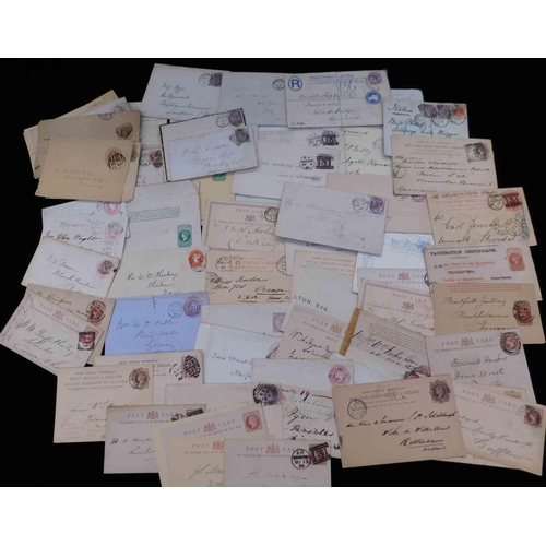 165 - Approximately sixty pieces of - Victorian era postal history