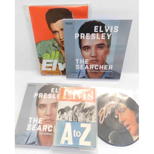166 - Elvis items including - CDs/books & picture disc