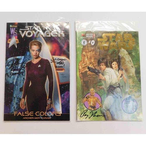 17 - Star Wars & Star Trek comics with COA