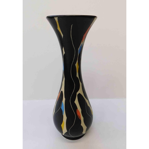 216 - Mid century vintage - hand painted vase