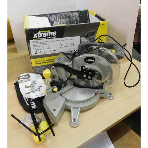 516 - Challenge Extreme 1500W compound mitre saw with laser W/O