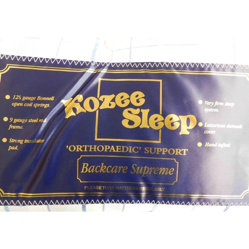 537 - Single Kozee sleep orthopaedic support divan bed and headboard