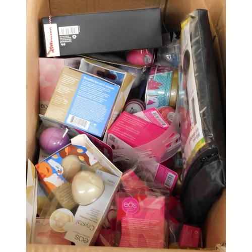 584 - Box of new items incl. EOS lip balms etc.