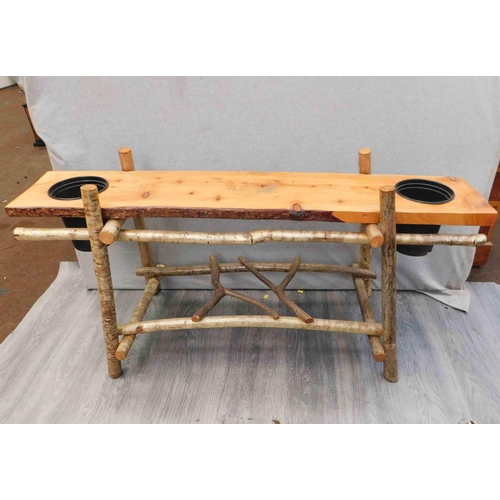 617 - Rustic style plant holder/bench