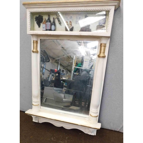 633 - Mirror with miniatures display at top