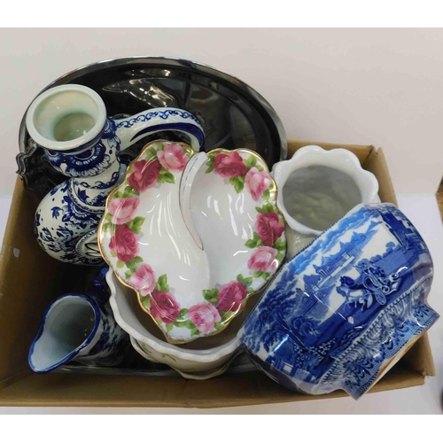 76 - Ceramics including - planters/jugs & metal ware