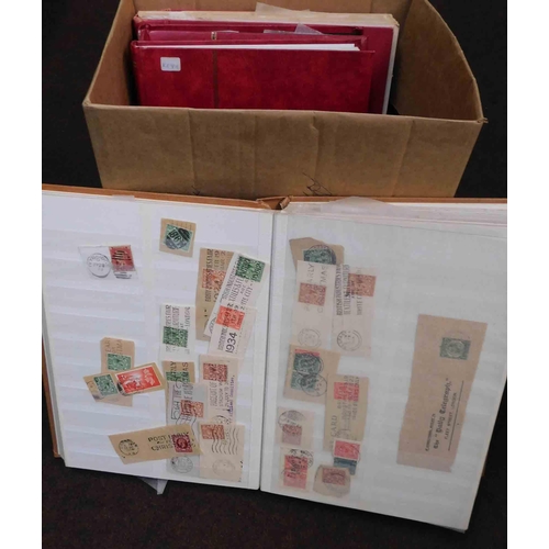9 - Four - stamp albums - including George V examples