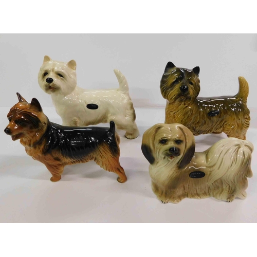 90 - Four - Coopercraft - Ceramic Dogs