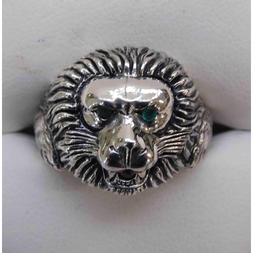 101 - Silver - lion ring