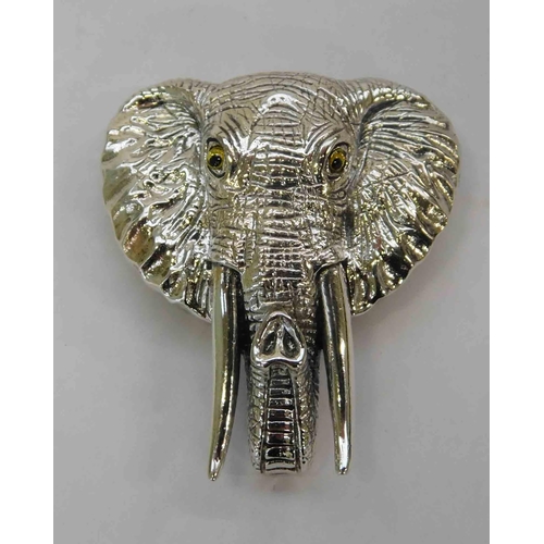 116 - Silver - elephant brooch