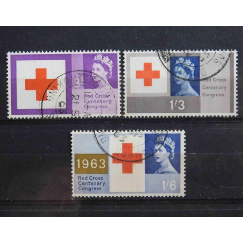 117 - 1963 dated - Red cross phosphor stamps