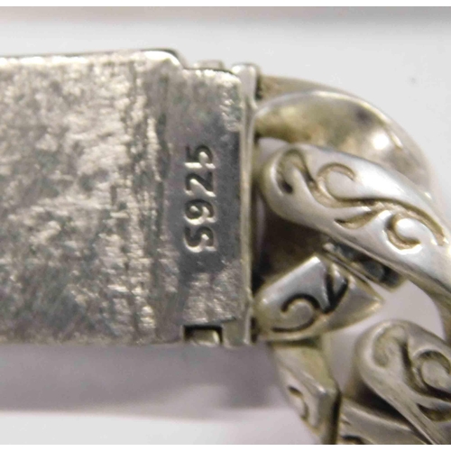 124 - Tibetan silver bracelet with box - 83.5g