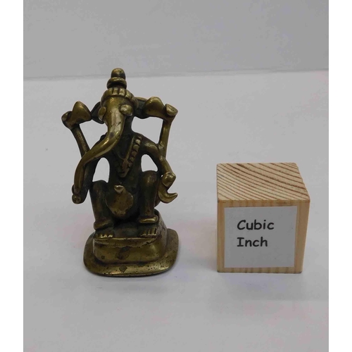 135 - Antique - Hindu shrine figure - Ganesha - remover of obstacles & bringer of good luck