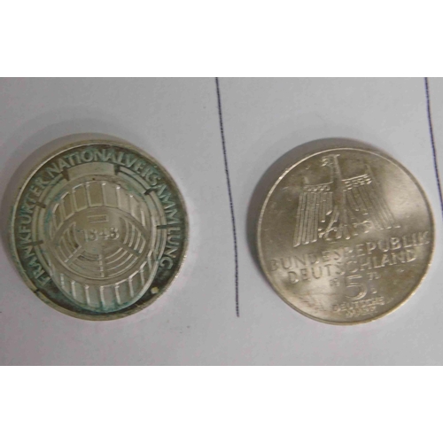 145 - Two - Five Deutsch mark coins