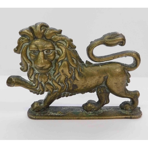 182 - Brass lion - door stop