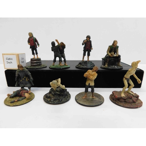 248 - Eight - cast figures from The Hobbit - including Bilbo & Golem