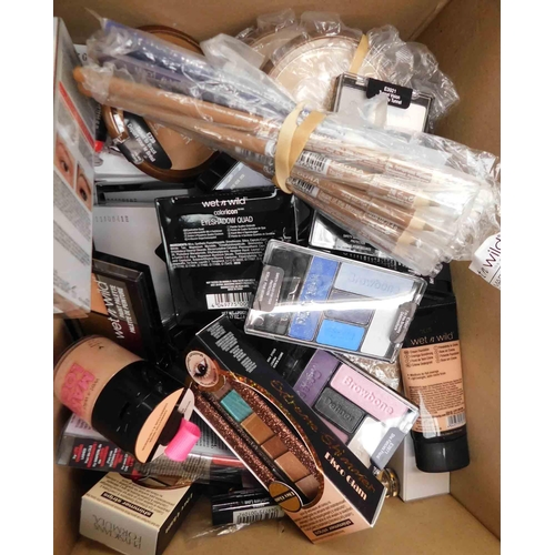 566 - Box of various Wet 'n' Wild makeup incl. eye shadows, bronzers and brow sharpeners