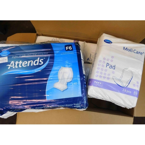 575 - 7x New packs of adult nappies & pads