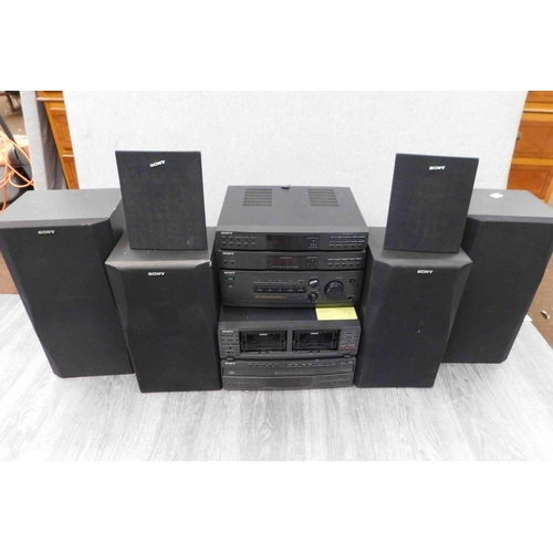 583 - Selection of 6x speakers and hifi units - all Sony, W/O