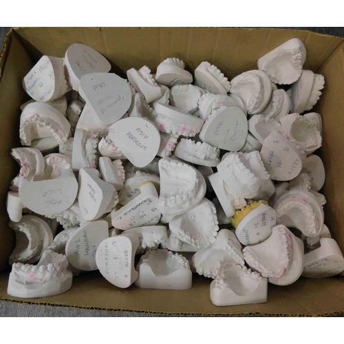 589 - Box of plaster cast teeth