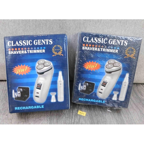 598 - 2xs Classic gents shaver/ trimmer sets - new and boxed