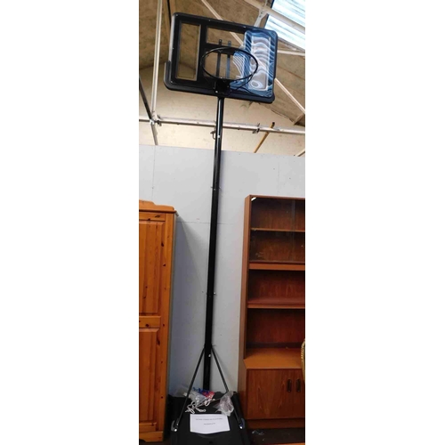 620 - Full size basketball hoop on stand - some damage to backboard, requires some assembly