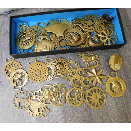 641 - Large collection of vintage horse brass