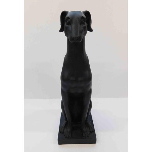 65 - Resin - greyhound figure - approx 11.5