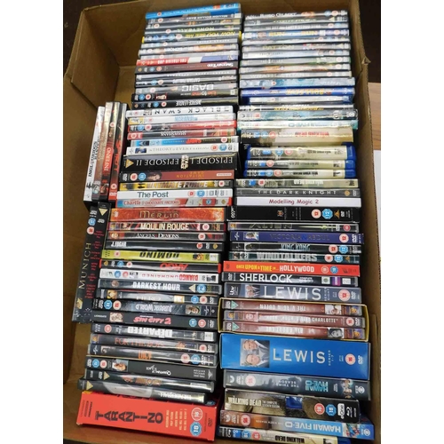 662 - Box of DVDs and Blu Rays